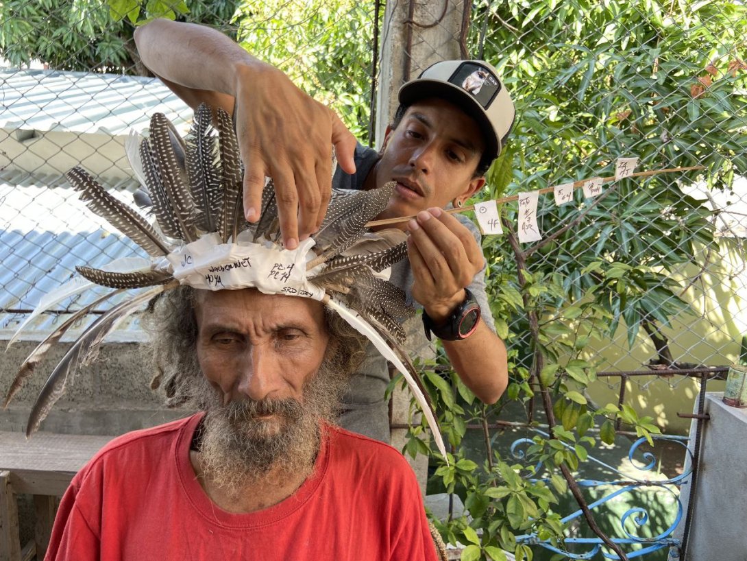 El cineasta Darode junto al actor guantanamero Moya.