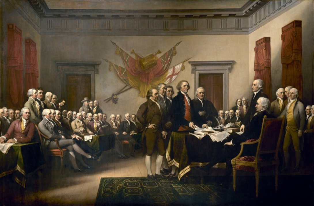 "Declaración de Independencia" de Estados Unidos (1819) de John Trumbull.