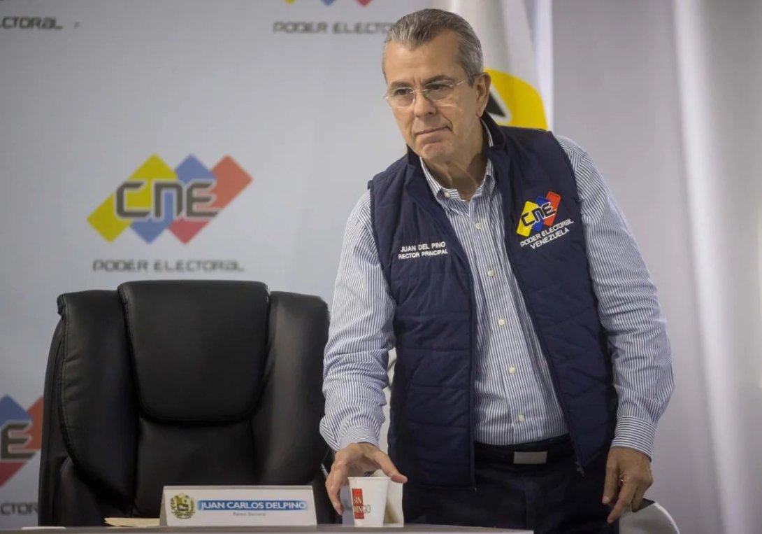 El rector del Consejo Nacional Electoral de Venezuela, Juan Carlos Delpino Boscán.