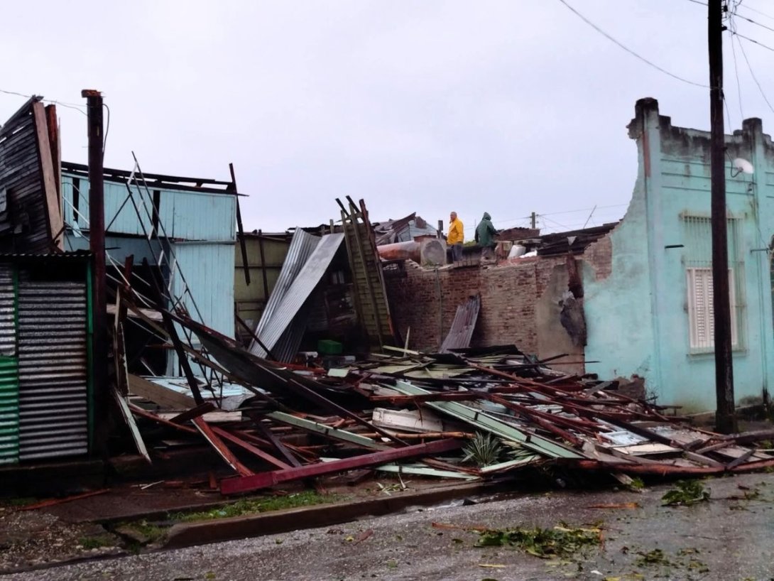 Derrumbe total ocasionado por el huracán Melissa en el oriente cubano (2025).