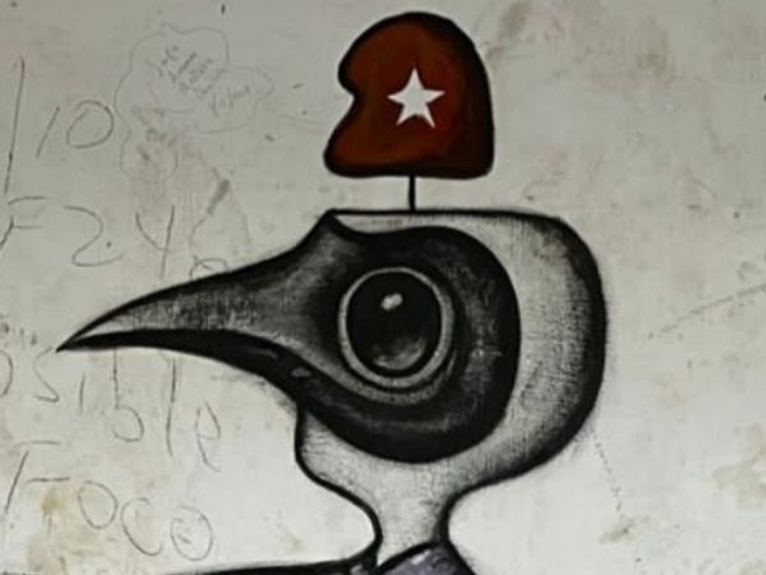 Detalle del grafiti "Karma Instantánteo", de X (Cuba).