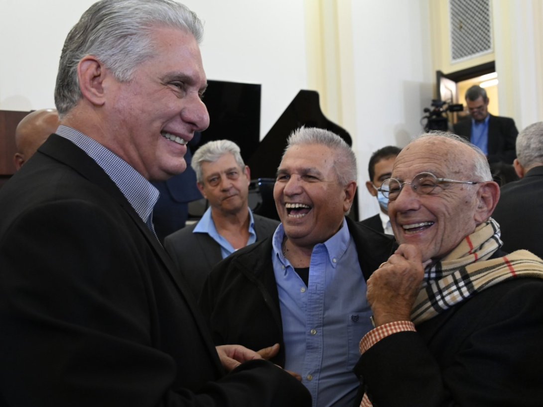 Reunión de Miguel Díaz-Canel con cubanoamericanos seleccionados por el régimen.