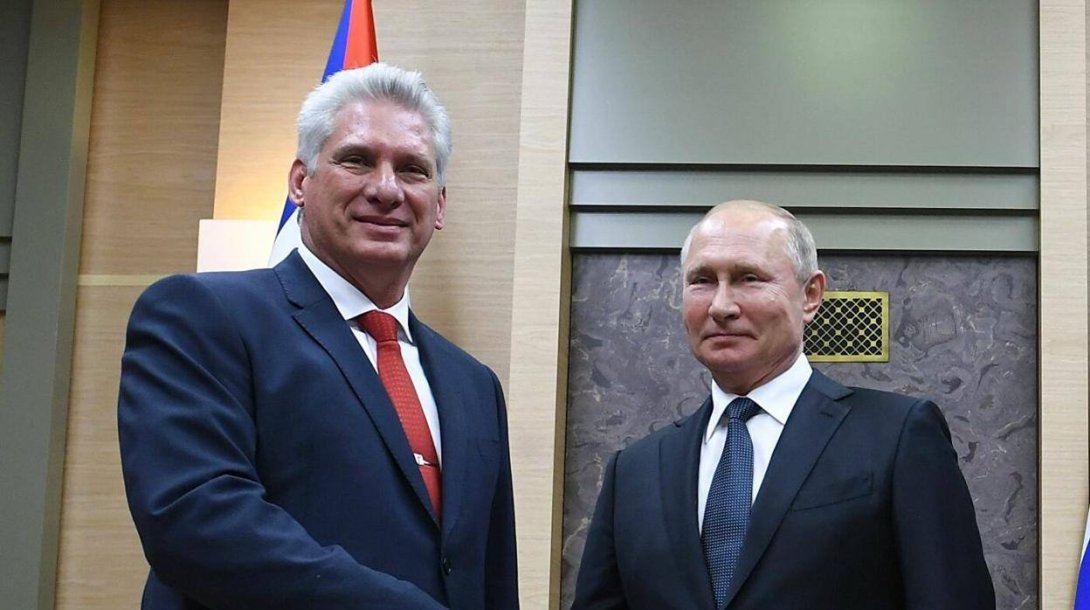 Miguel Díaz-Canel junto a Vladimir Putin.