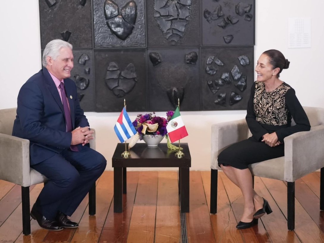 Miguel Díaz-Canel y la presidenta de México Claudia Sheinbaum (2024).