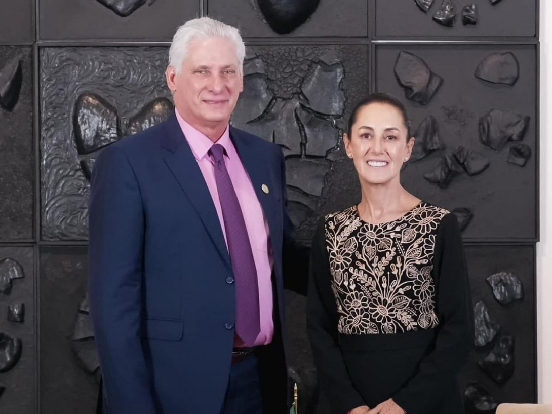 Miguel Díaz-Canel y la presidenta de México Claudia Sheinbaum (2024).