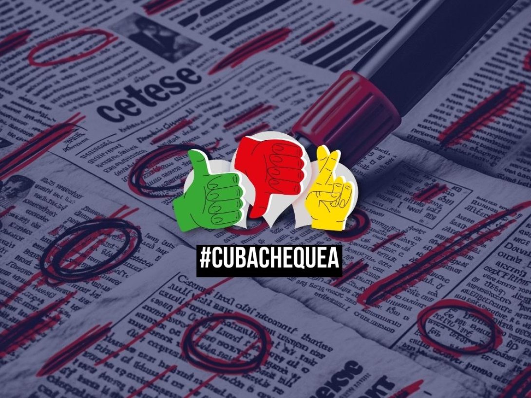 Diseño identidad verificadora CubaChequea, periódico con tachaduras