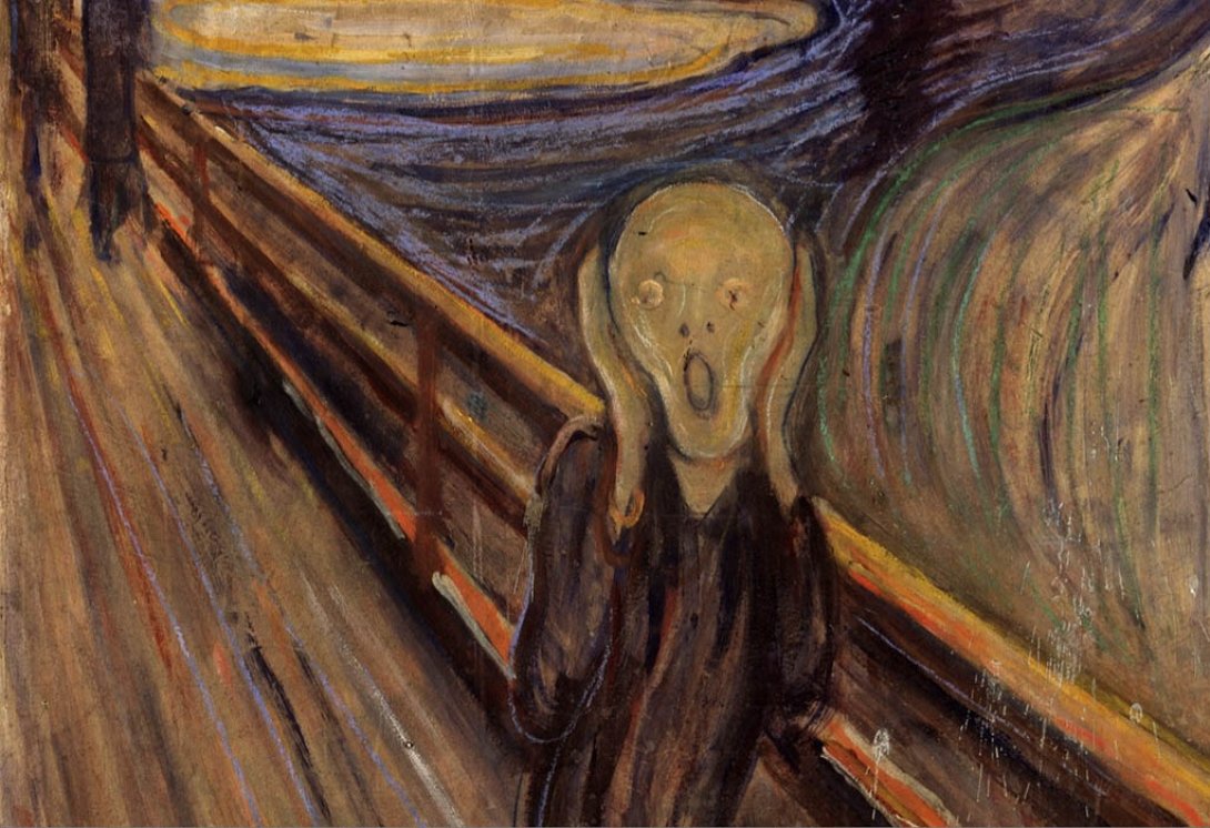 Edvard Munch: "El grito" (1893), detalle.