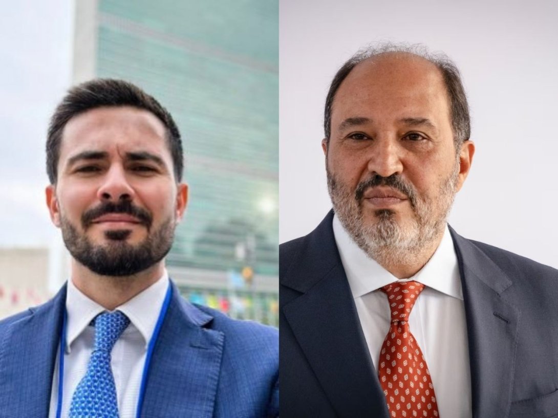 El encargado de asuntos de seguridad de la Cancillería mexicana, Efraín Guadarrama, y el jefe de la oficina presidencial de México, Lázaro Cárdenas Batel.