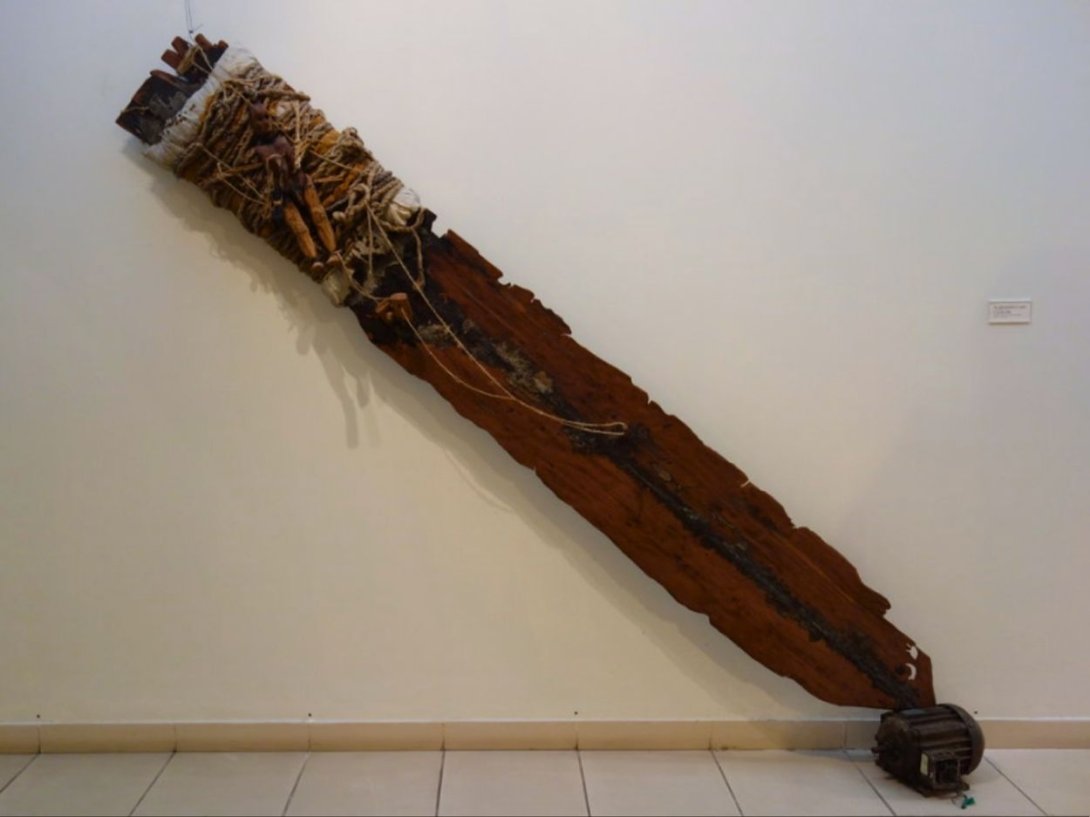 "El cuchillo" (1990) de Ricardo Rodríguez Brey. Colección del Museo Nacional de Bellas Artes, Cuba.