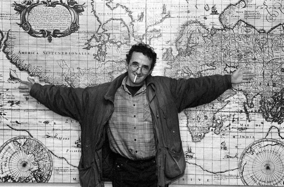 Roberto Bolaño en Barcelona (1997). Foto: Manolo S. Urbano.