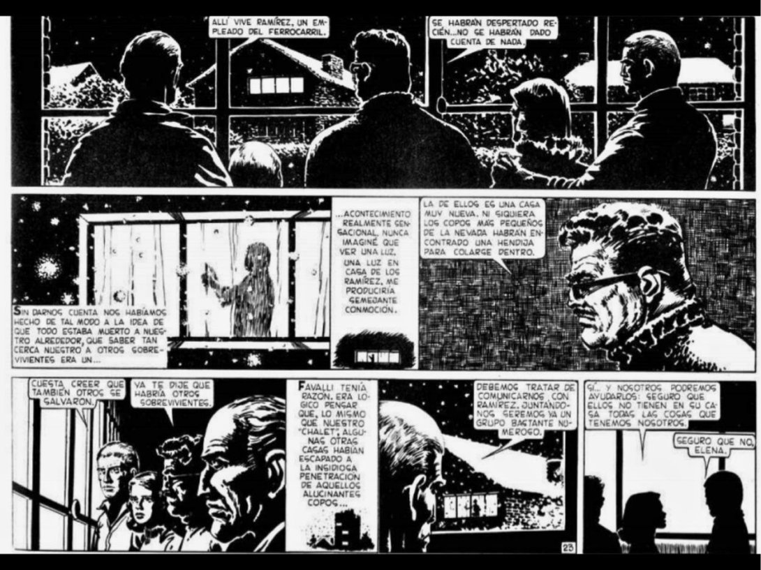 Página de la historieta argentina "El Eternauta".