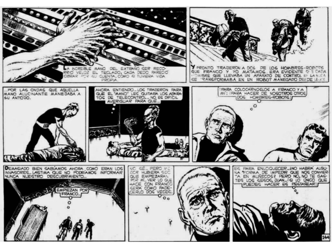 Página de la historieta argentina "El Eternauta".