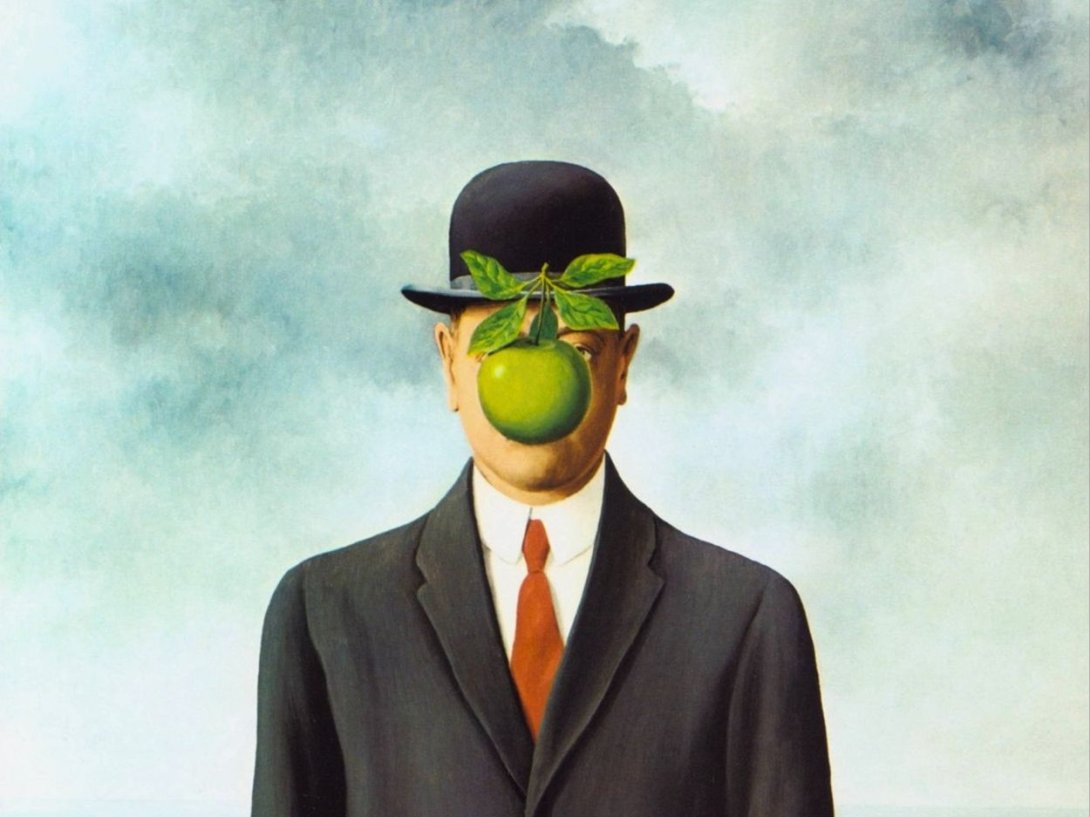 "El Hijo del Hombre" (1964) de René Magritte. Fragmento.