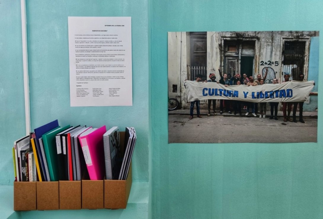 Detalle de la preparación de "Embajada", Movimiento San Isidro Sala de Arte Joven en Madrid
