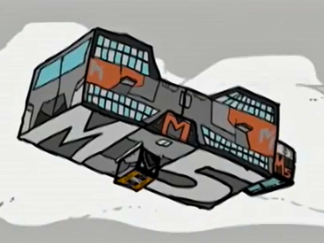 Fotograma del cortometraje animado cubano "EME 5" (2004), dirigido por Ernesto Piña.