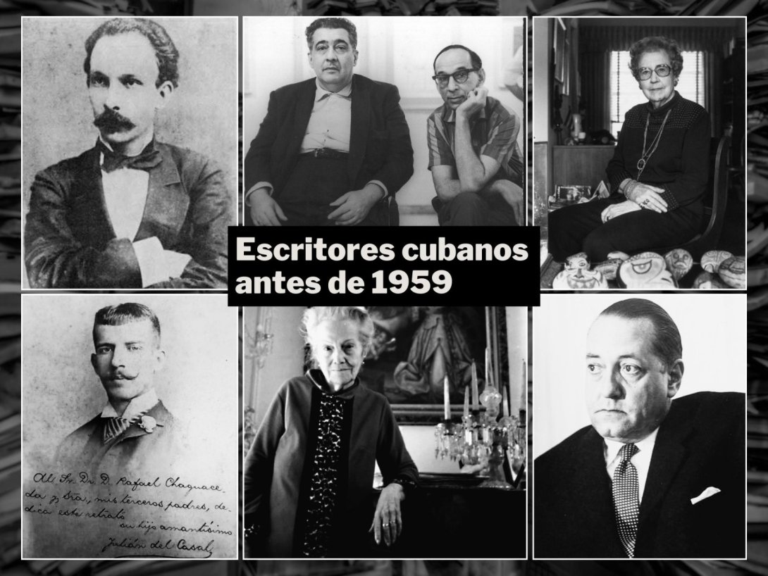 Escritores cubanos antes de 1959. Índice de nombres cubanos. Marti, Lezama, Virgilio, Lydia Cabrera, Casal, Loynaz, Carpentier.