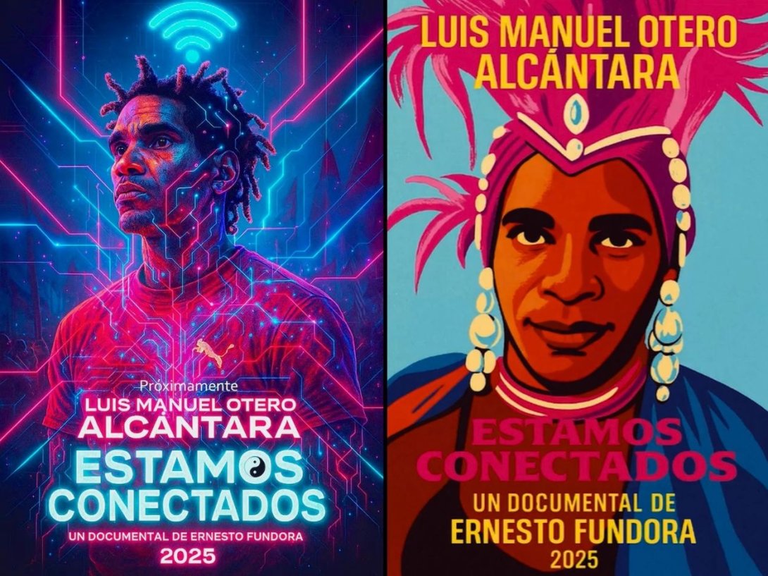 Carteles del documental "Luis Manuel Otero Calcántara. Estamos conectados" (2025) del realizador cubano Ernesto Fundora.