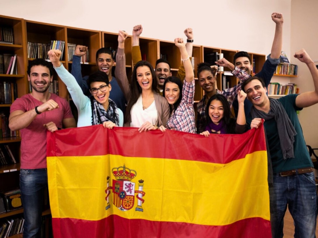 Estudiantes cubanos en España.