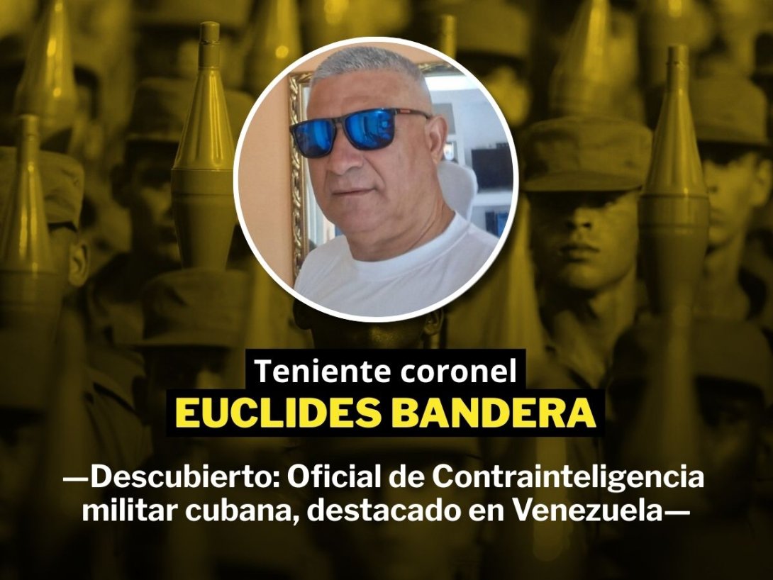 El teniente coronel Euclides Bandera de la contrainteligencia militar cubana, destacado en Venezuela.