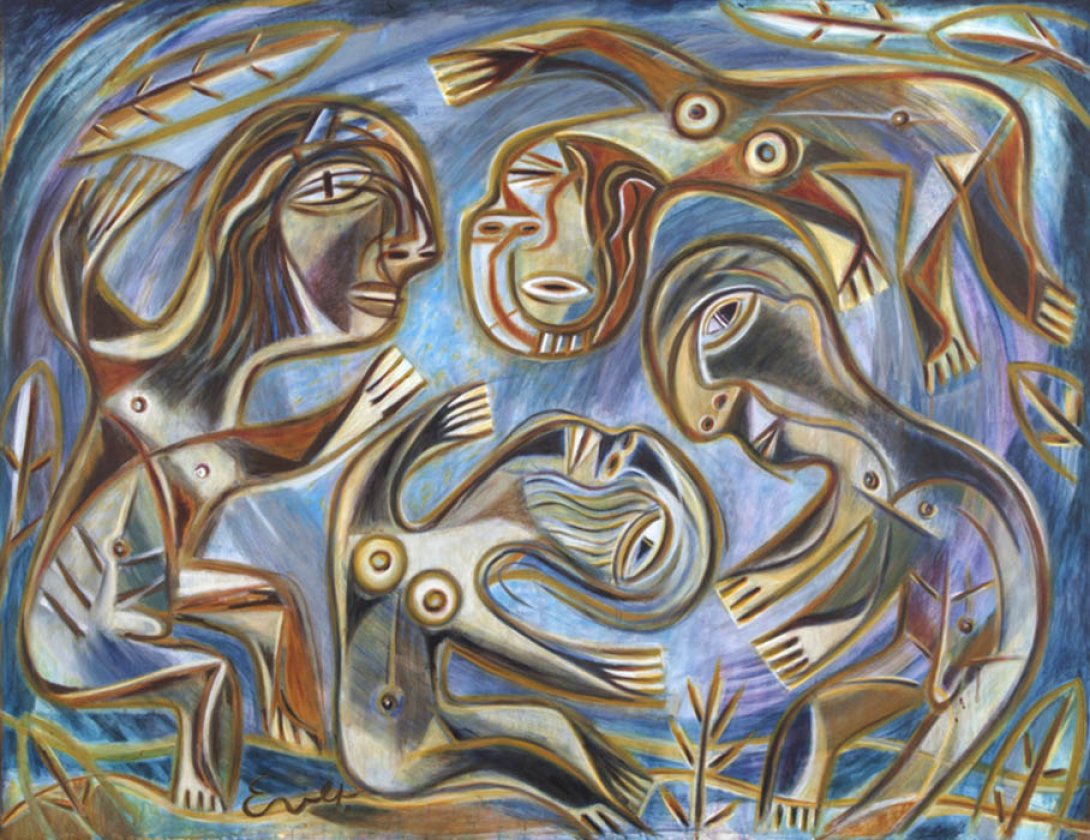 Ever Fonseca: "Familia en el charco" (2000).