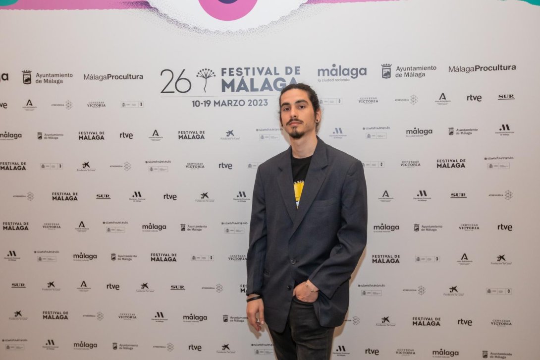 El cineasta cubano Fernando Fraguela en el Festival de Málaga.