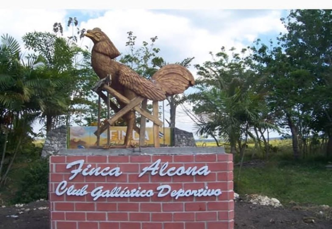 Entrada de la Finca Alcona en Managua, municipio de Arroyo Naranjo, La Habana, donde se realizan peleas de gallos autorizadas por el régimen cubano.
