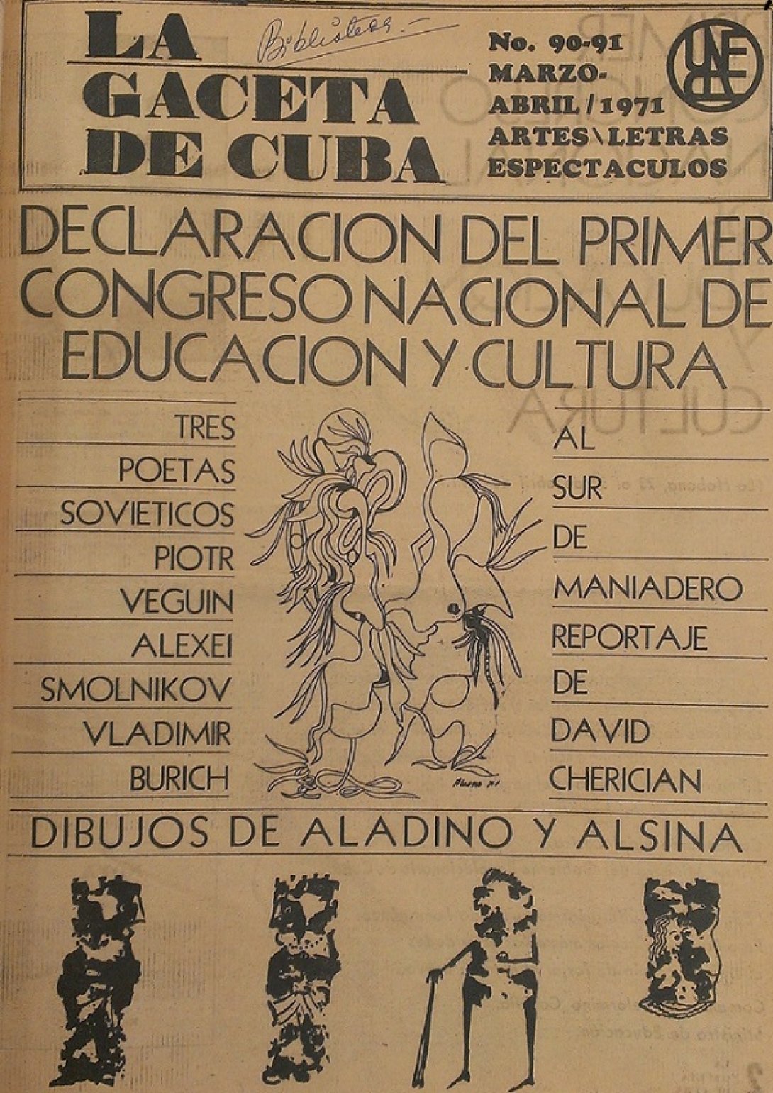 Portada de La Gaceta de Cuba 1971