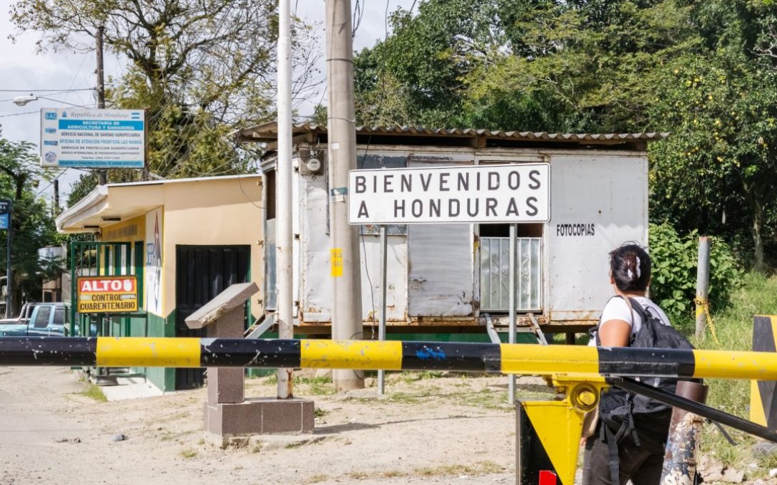 Segmento de la frontera de Nicaragua y Honduras.