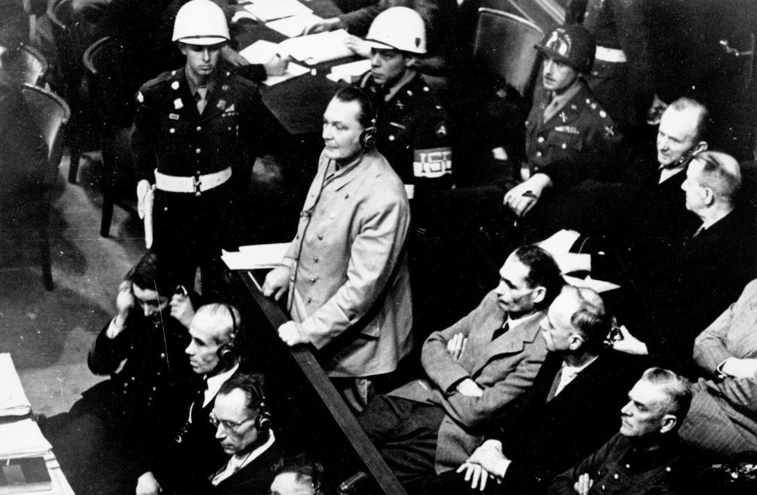 El mariscal alemán Hermann Goering en los juicios de Nuremberg (21 de noviembre de 1945). Foto: AP. 