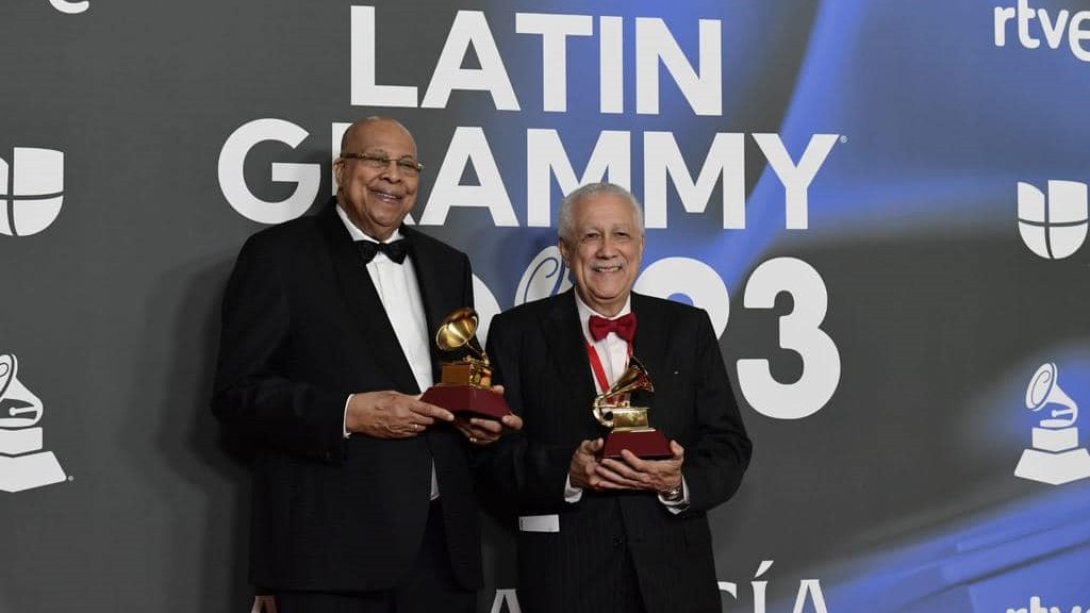 Chucho Valdés y Paquito D' Rivera en los Grammy Latinos 2023.