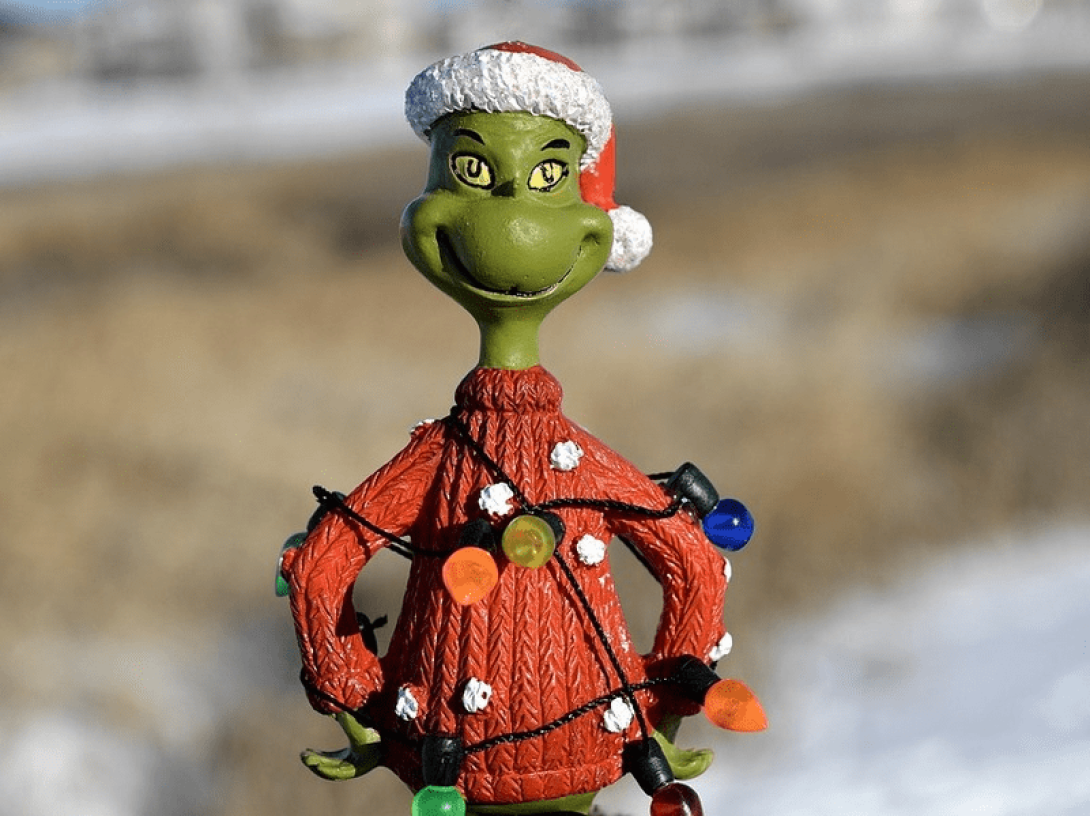"The Grinch", personaje popular que se "roba la Navidad".