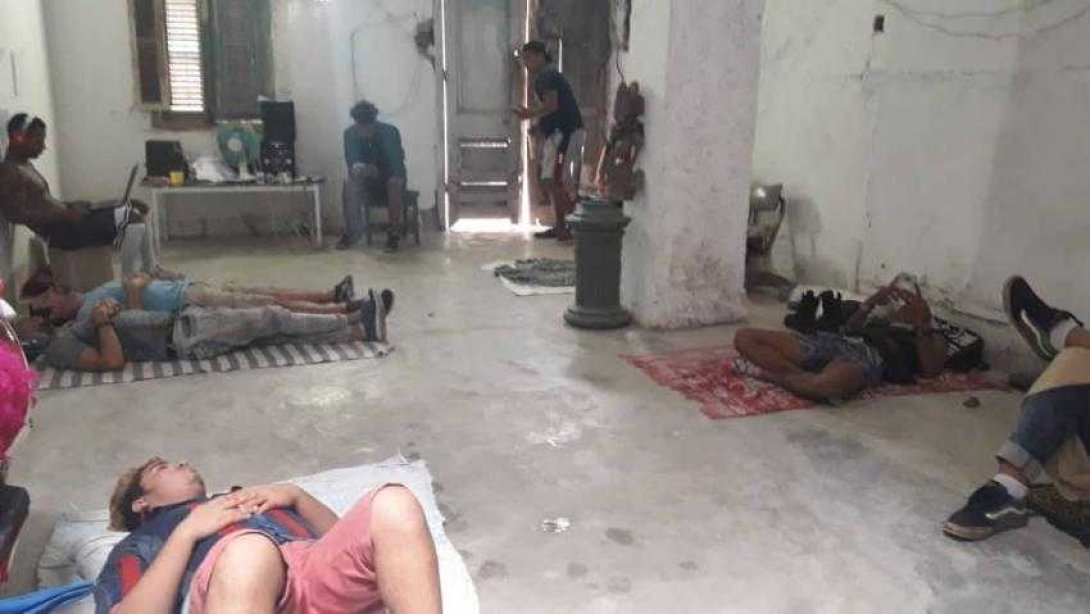 Interior de la sede del Movimiento san Isidro donde un grupo de activistas siguen acuartelados en huega de hambre y sed.