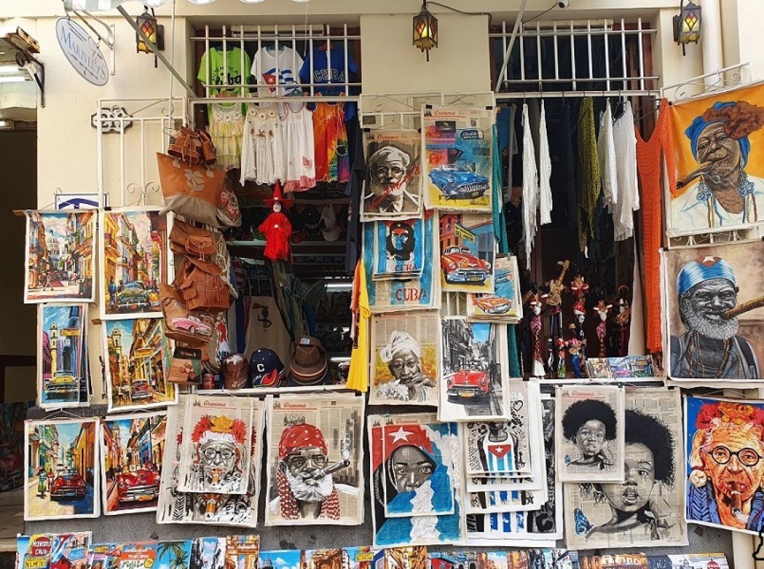 Venta para turistas en la Habana Vieja