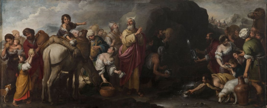 "Moisés haciendo brotar el agua de la roca" (1669-1670) de Bartolomé Esteban Murillo.