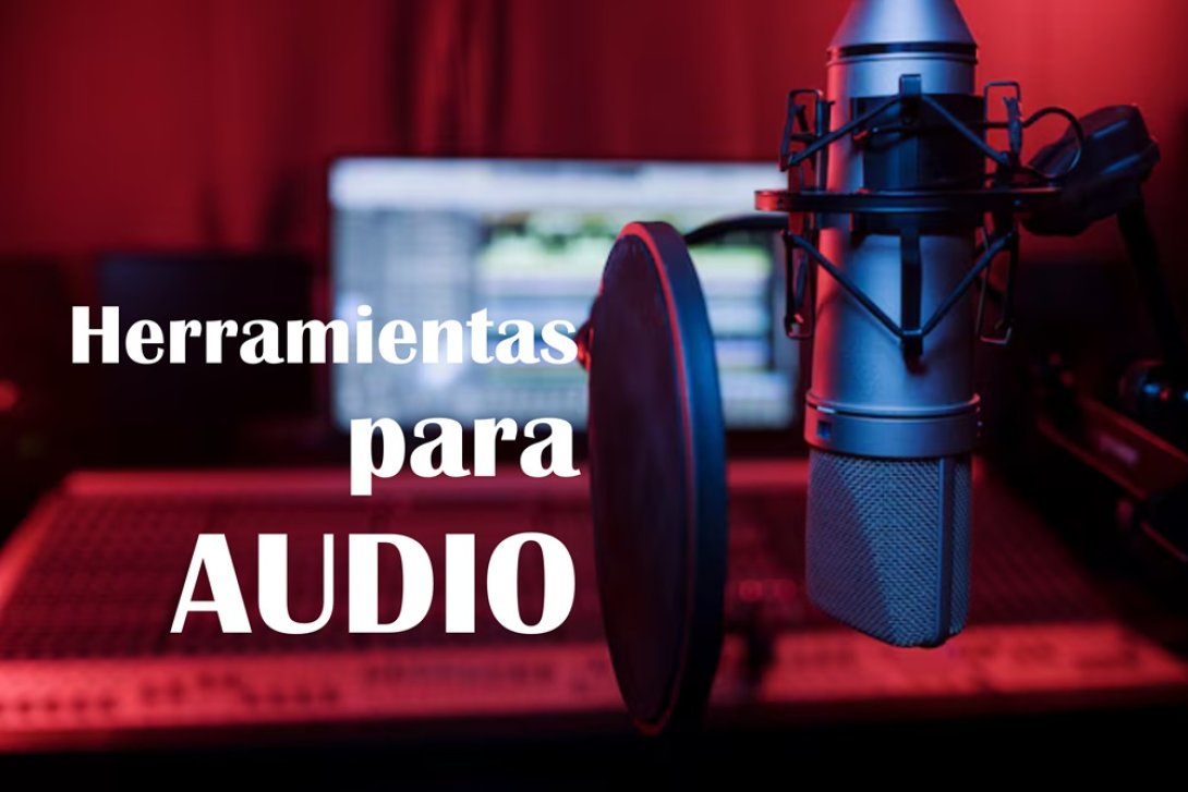 Pauta herramientas para audio. Estudio de grabación micrófono