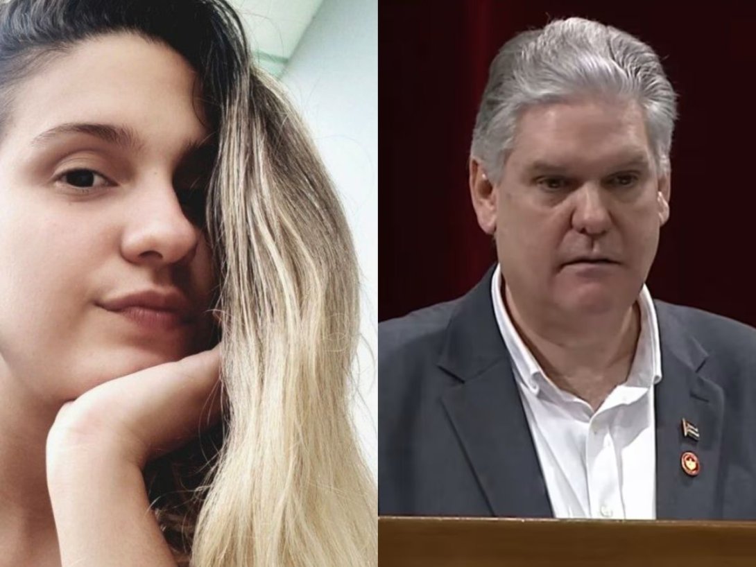 Laura María Gil y su padre, el ex ministro cubano de Economía Alejandro Gil.