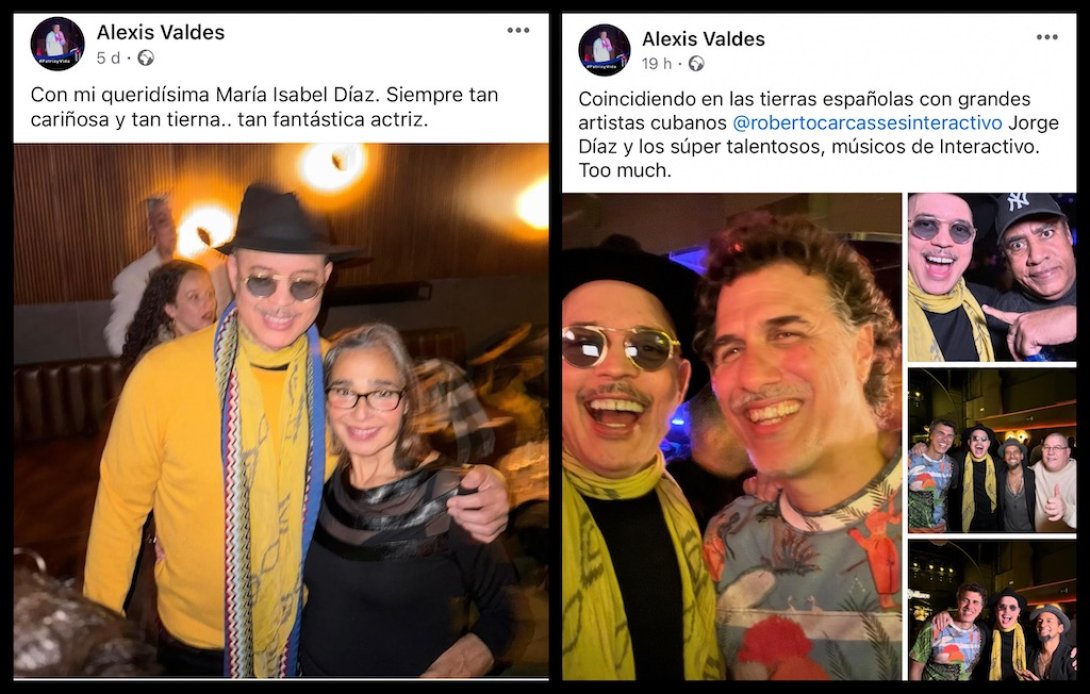 Publicaciones de Facebook de Alexis Valdés.