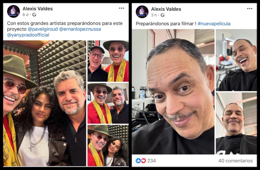 Publicaciones de Facebook de Alexis Valdés.