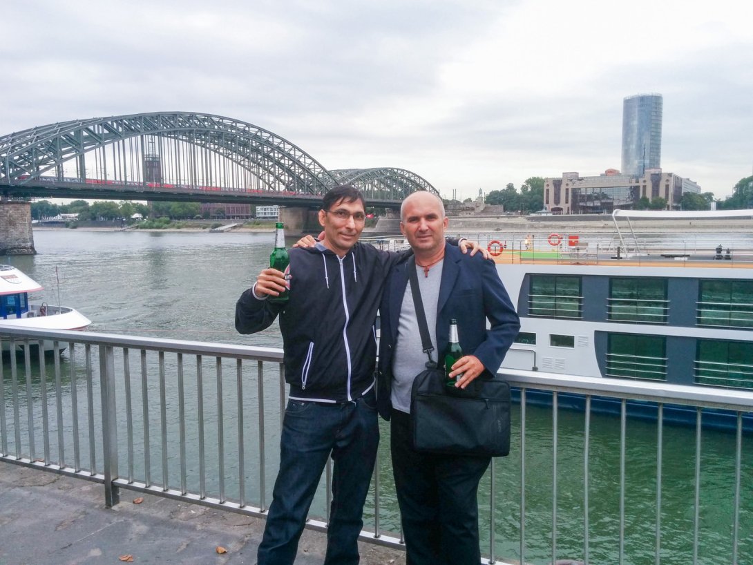 Jorge Luis Arzola y Francis Sánches en Colonia, Alemania