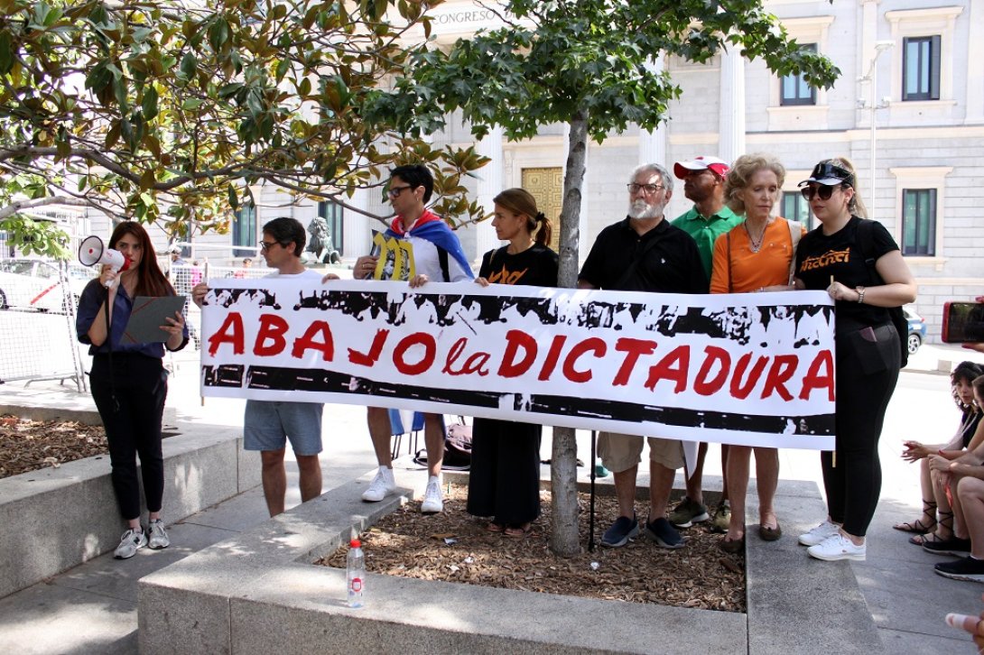 Activistas cubano en el Congreso de los DIputados