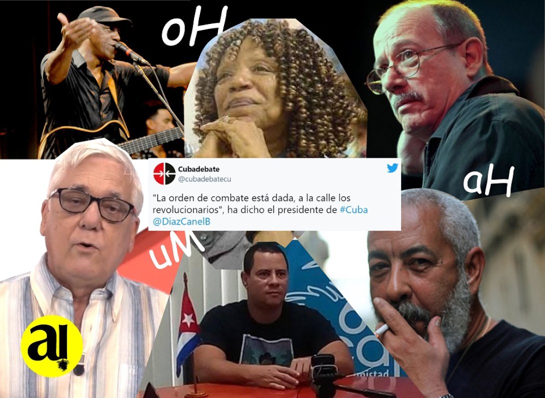 Intelectuales cubanos que justifican la represión.