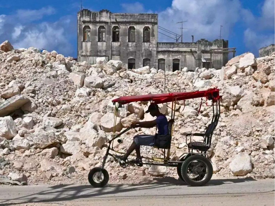 Ruinas del Instituto Superior de Diseño (ISDI) en La Habana. Foto: AFP.