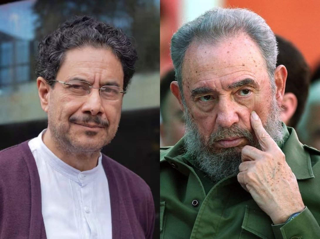 El político colombiano de izquierda Iván Cepeda Castro y Fidel Castro.