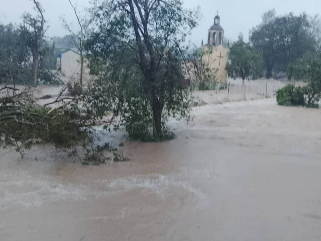 Inundaciones en Jiguaní, Granma, provocadas por el huracán Melissa (2025).