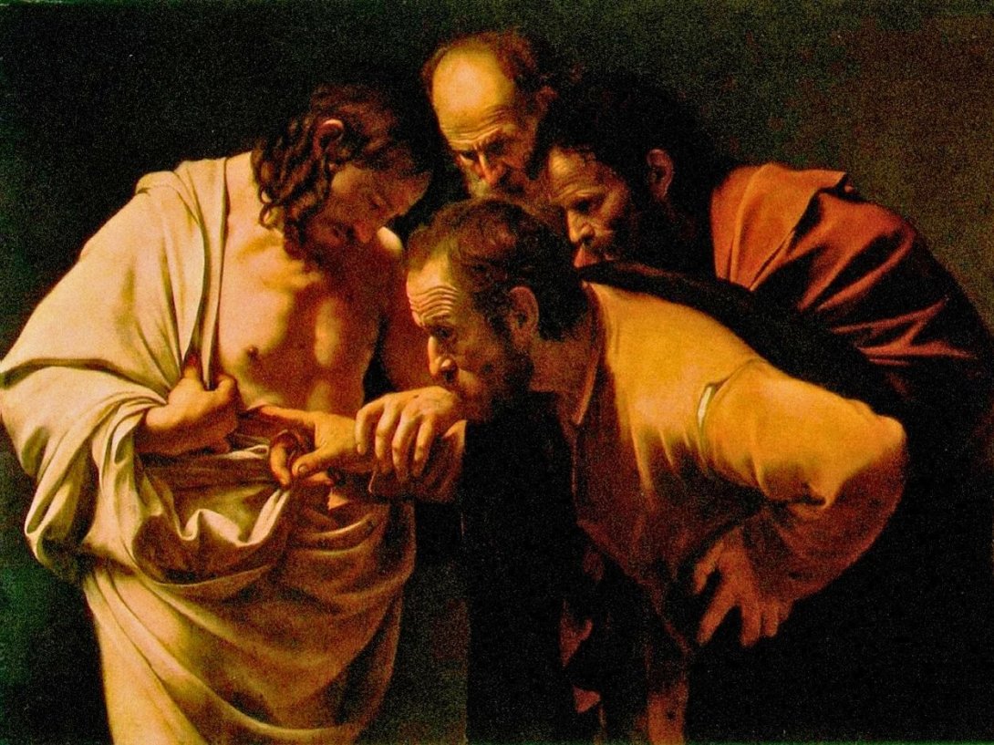 "La incredulidad de Santo Tomás" (1602) de Caravaggio.