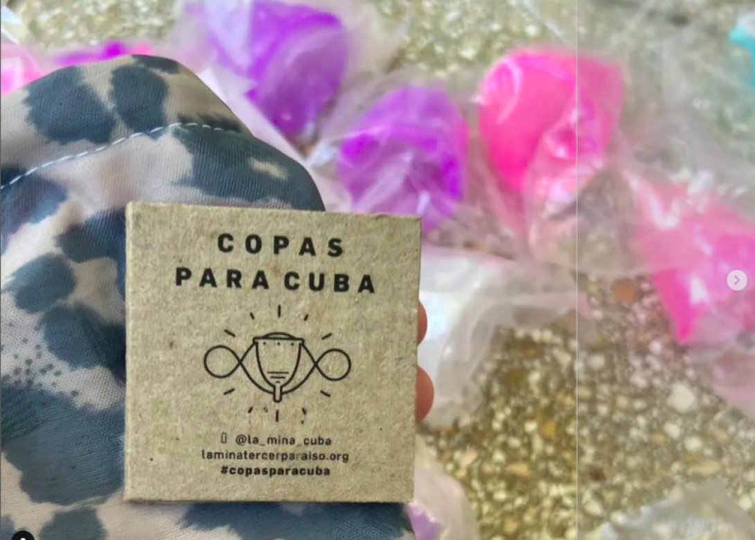 Copas menstruales para Cuba (flyer).