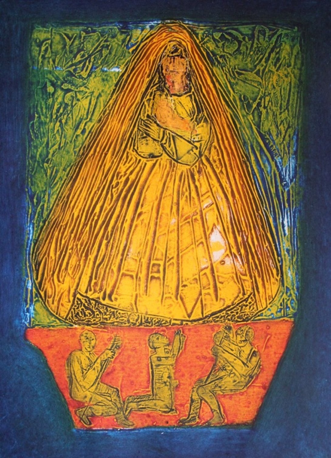 "La virgencita", colagrafía de Eduardo Roca "Choco".