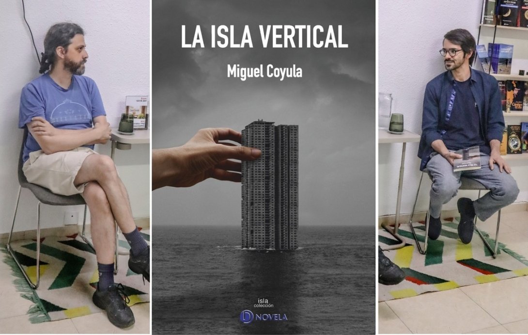 Lester Álvarez presenta la novela "La isla vertical" (Ed. Deslinde, Madrid, 2022) de Miguel Coyula.