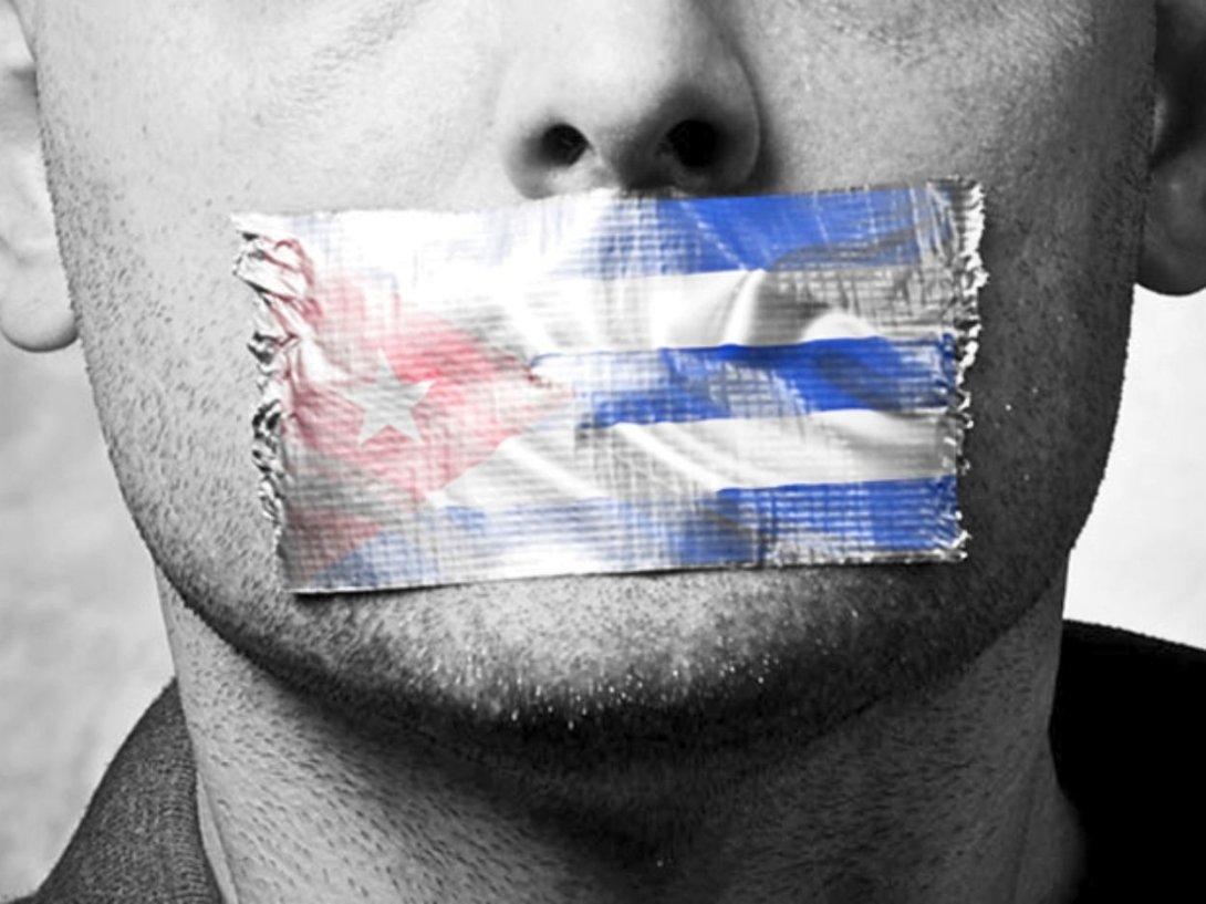 Falta de libertad e expresión en Cuba.