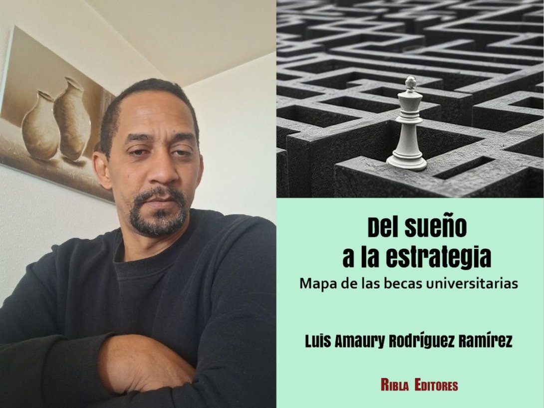 Foto de Luis Amaury Rodríguez y portada de su libro "Del sueño a la estrategia" (Ribla Editores, 2025)).